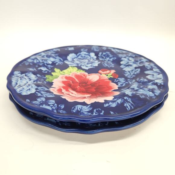 The Pioneer Woman Heritage Salad Plate Dessert Floral Farmhouse Retro 8.75"D 2pc - Picture 2 of 5